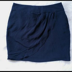 Ann Taylor LOFT Dark Slate Blue 100% Silk sz 8